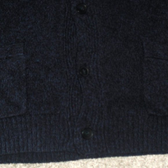 Roundtree & Yorke $89 Mens Navy Blue Button Down Collared Sweater sz. XL New - Picture 2 of 4